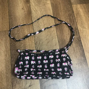 Vera Bradley Small Pink and Black Elephant Purse